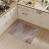 Blush Pink Abstract Wave Area Rug
