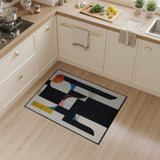 Bold Geometric Abstract Multi-Color Area Rug