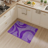 Geometric Modern Purple Purple Abstract Wave Area Rug