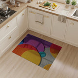 Geometric Modern Vibrant Overlapping Circles Multi-Color Area Rug