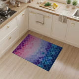 Multi-color and Patterns Mermaid Scales Gradient Area Rug