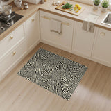 Black White Geometric Zebra Area Rug
