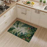 Lush Jungle Foliage Green Area Rug