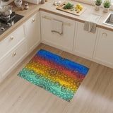 Vintage Compass Cobblestone Washable Area Rug