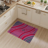 Abstract Pink Swirl Area Rug