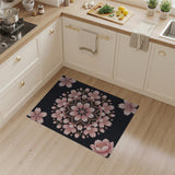 Pink Cherry Blossom Mandala Area Rug