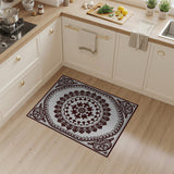 Ornate Maroon Mandala Area Rug