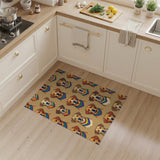 Rainbow Bandana Dogs Kids Area Rug