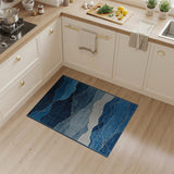 Blue Kintsugi Mountains Area Rug