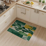 Abstract Green Cactus Area Rug