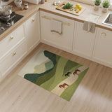 Tranquil Horses Green Mountains Area Rug