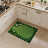 ODIKA Washable Golf Course Green Area Rug - Low Pile, Non-Slip, Pet & Kid Friendly
