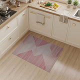 Modern Pink Geometric Triangle Area Rug