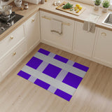 Purple White Vertical Stripe Area Rug