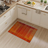 Vibrant Orange Geometric Area Rug