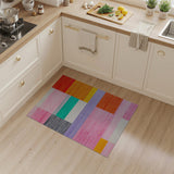 Multi-color and Patterns Vibrant Multi-Color Geometric Block Rug