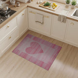 Pink Ombre Heart Geometric Area Rug
