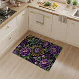 Purple Peony Ornate Floral Area Rug