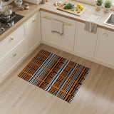 Geometric Modern Orange Bold Orange Black Geometric Area Rug
