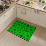 Lucky Green Shamrock Clover Area Rug