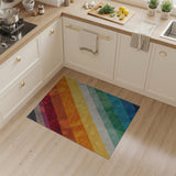 Vibrant Multicolor Diagonal Stripe Area Rug