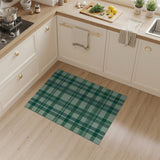 Geometric Modern Green Classic Green Plaid Check Area Rug