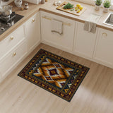 Desert Nomad Ikat Tribal Rug with Camels Tents