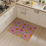 Pink Pixel Fruit Medley Area Rug
