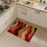 Sunset Waves Multi-Color Area Rug