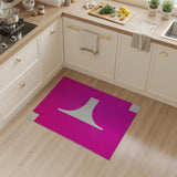 Vibrant Pink Abstract Geometric Area Rug