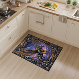 Mythical Golden Dragon Area Rug