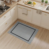 Black Border Grid Modern Area Rug