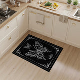 Ornate Butterfly Line Art Area Rug