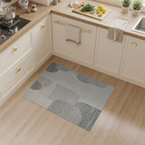 Abstract Grey Organic Shapes Area Rug