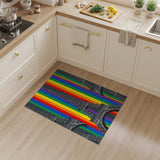 Multi-color and Patterns Rainbow Eiffel Tower Area Rug
