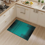 Teal Grid Abstract Area Rug