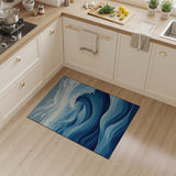 Crashing Ocean Wave Blue Area Rug