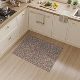 Pink Blush Pink Floral Swirl Area Rug