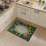 Lush Floral Wreath Multi-Color Area Rug