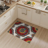 Rainbow Medallion Curtain Area Rug