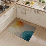 Fluid Overlapping Circles Abstract Area Rug