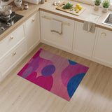 Vibrant Pink Purple Blue Abstract Overlap Area Rug