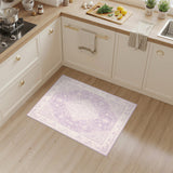 Purple Persian Medallion Washable Area Rug