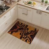 Burnt Orange Black Abstract Animal Area Rug
