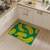 Multi-color and Patterns Vibrant Yellow Banana Pattern Green Area Rug