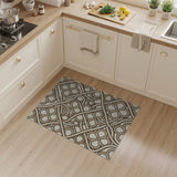 Interwoven Beige Knot Geometric Area Rug