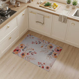 Blush Pink Poppy Floral Area Rug