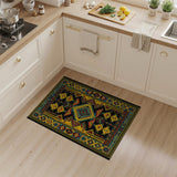 Bold Southwestern Geometric Area Rug in Black