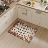 Distressed Orange Star Area Rug