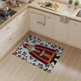 Festive Sinterklaas Bishop with Holly Border Rug